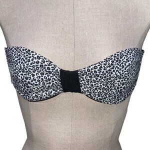 Swimwear Top S Women Black White Strapless Tie
